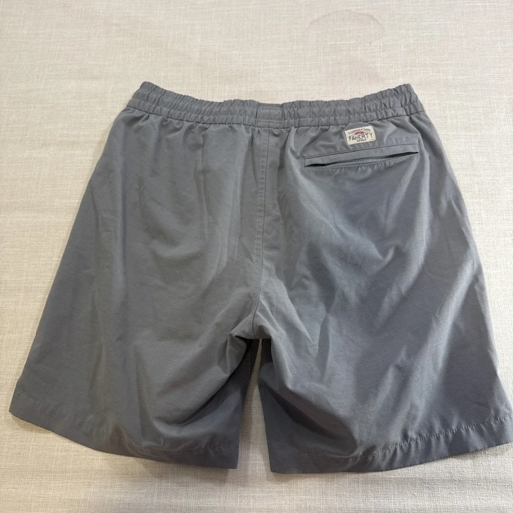 Faherty All Day Shorts Mens L Gray Swim Trunks Lined Hybrid Performance Outdoor